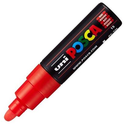 pack-de-6-unidades-posca-marcador-pc-7m-no-permanente-punta-forma-de-bala-45-55mm-rojo