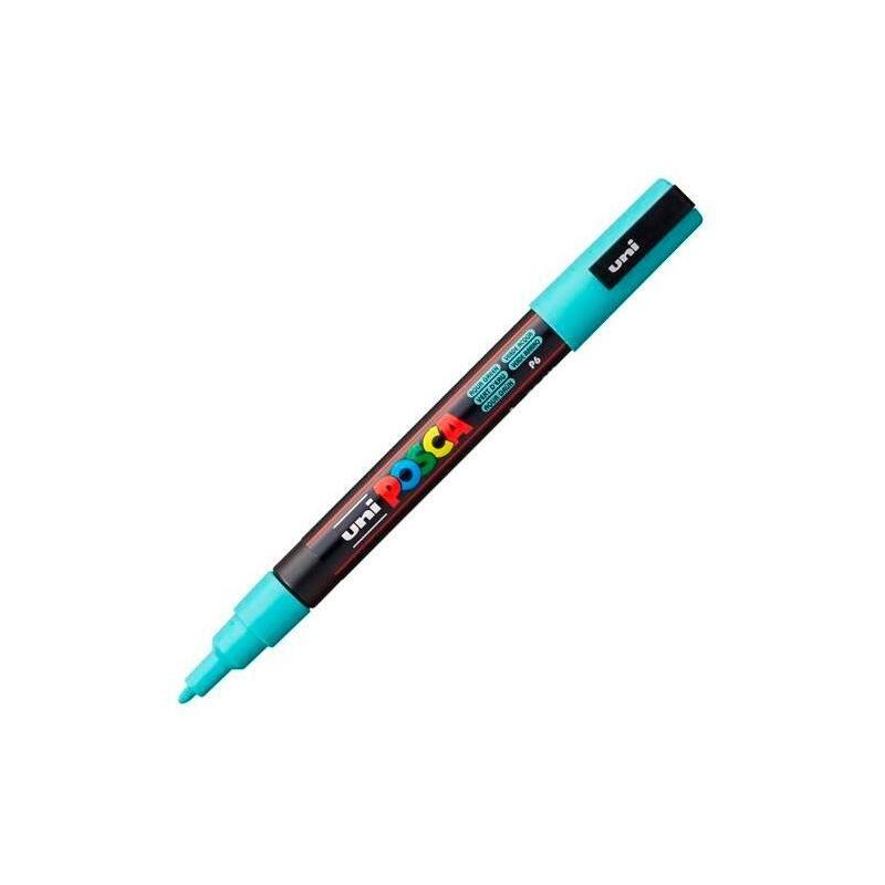 pack-de-6-unidades-posca-marcador-pc-3m-punta-conica-09-13-mm-verde-marino