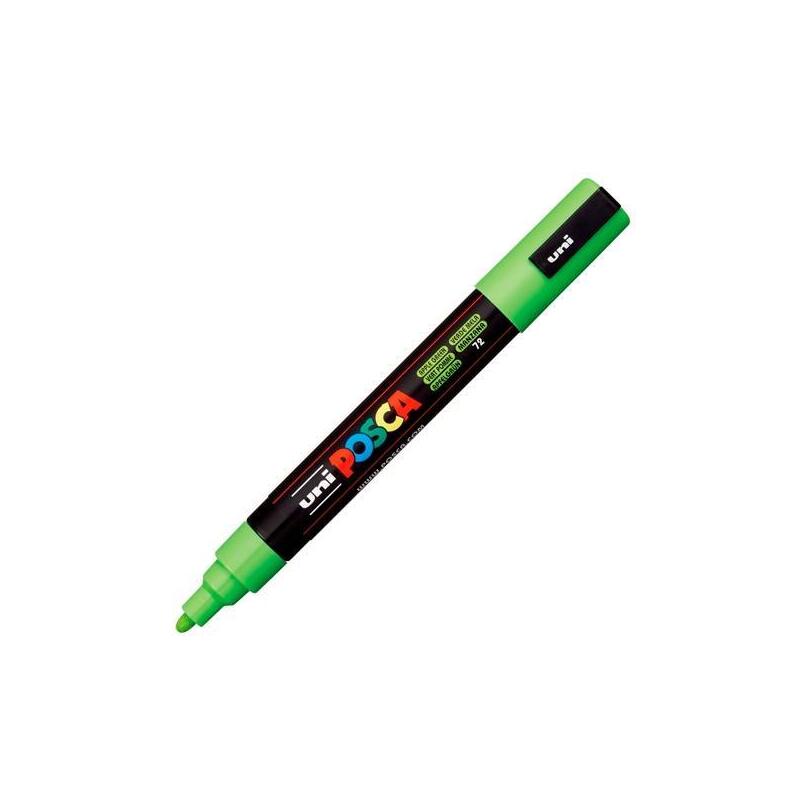 pack-de-6-unidades-posca-marcador-pc-5m-no-permanente-punta-forma-de-bala-18-25-mm-verde-manzana