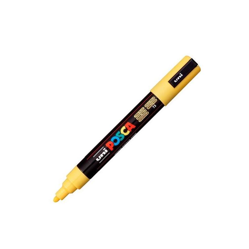 pack-de-6-unidades-posca-marcador-pc-5m-no-permanente-punta-forma-de-bala-18-25-mm-amarillo-pajizo