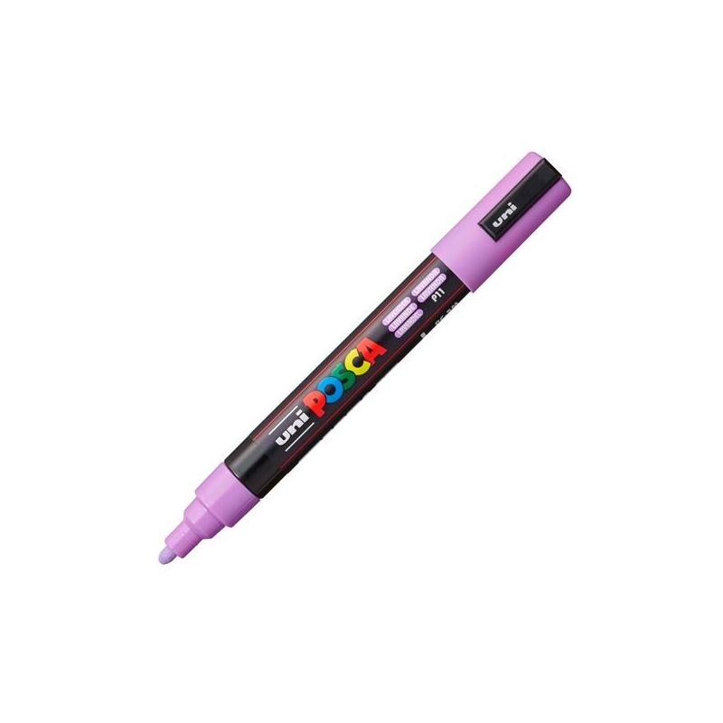pack-de-6-unidades-posca-marcador-pc-5m-no-permanente-punta-forma-de-bala-18-25-mm-lavanda