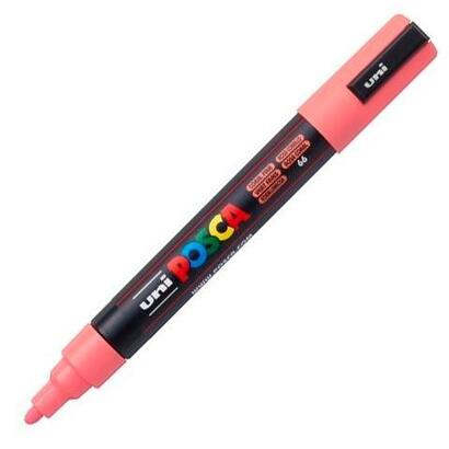 pack-de-6-unidades-posca-marcador-pc-5m-no-permanente-punta-forma-de-bala-18-25-mm-rosa-coral