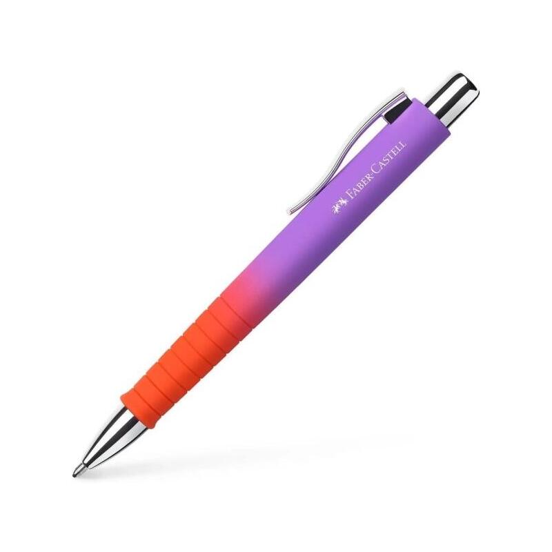 pack-de-5-unidades-faber-castell-poly-ball-flow-edition-punchy-melon-boligrafo-retractil-xb-forma-triangular
