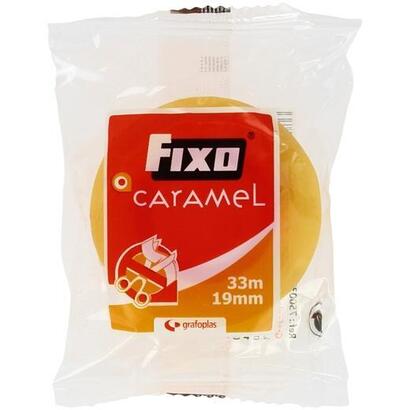 pack-de-20-unidades-fixo-cinta-adhesiva-transparente-caramel-rollo-19mm-x-33m-en-bolsita