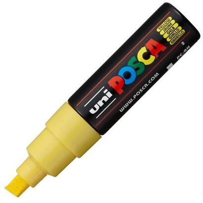 pack-de-6-unidades-posca-marcador-pc-8k-no-permanente-punta-biselada-80mm-amarillo