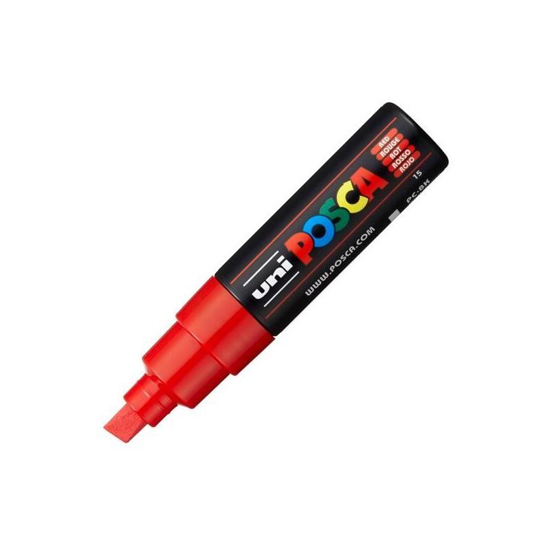 pack-de-6-unidades-posca-marcador-pc-8k-no-permanente-punta-biselada-80mm-rojo
