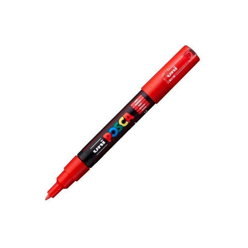 pack-de-6-unidades-posca-marcador-pc-1m-no-permanente-punta-fina-07-1mm-rojo