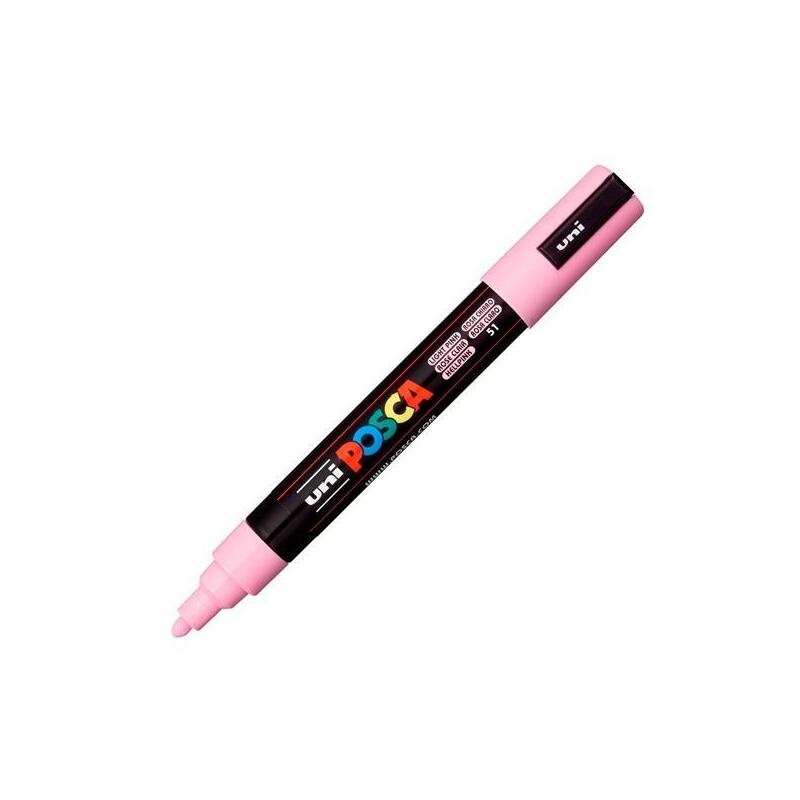 pack-de-6-unidades-posca-marcador-pc-5m-no-permanente-punta-forma-de-bala-18-25-mm-rosa-claro