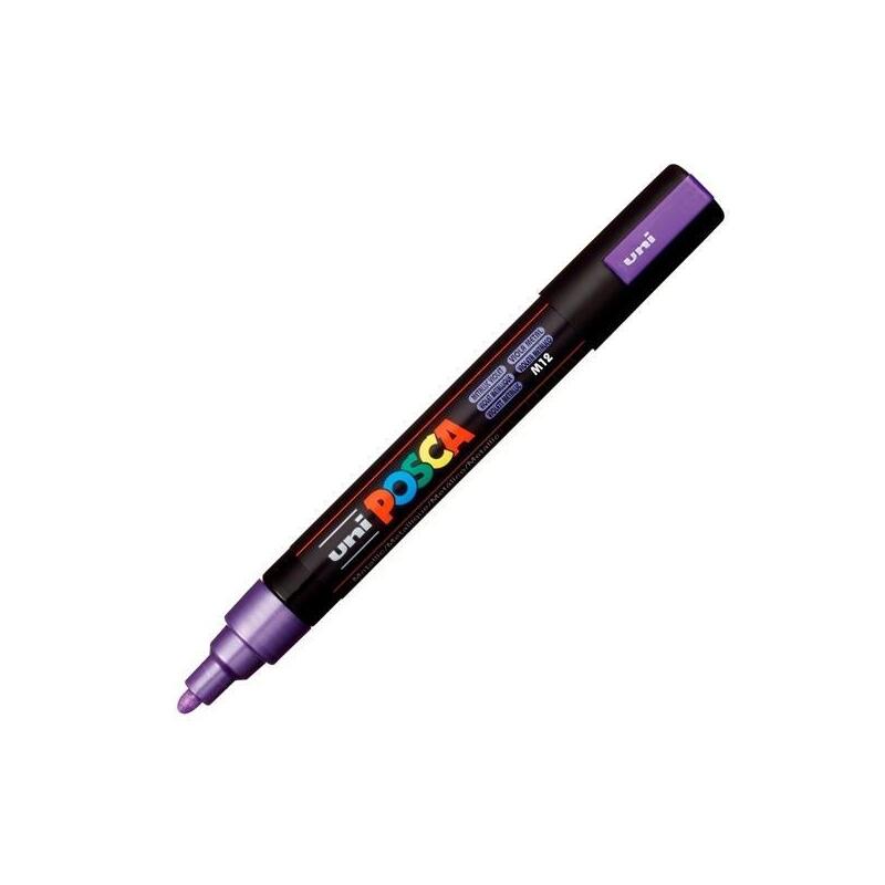pack-de-6-unidades-posca-marcador-pc-5m-no-permanente-punta-forma-de-bala-18-25-mm-violeta