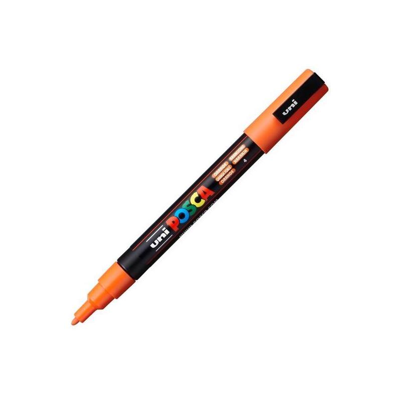 pack-de-6-unidades-posca-marcador-pc-3m-punta-conica-09-13-mm-naranja