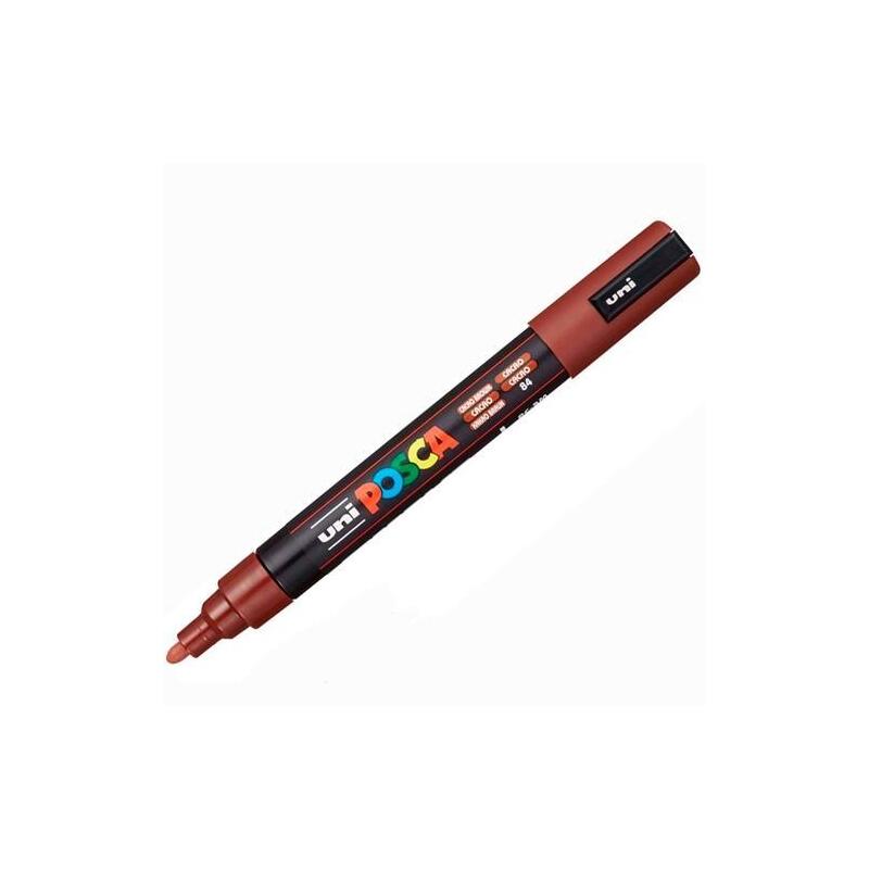 pack-de-6-unidades-posca-marcador-pc-5m-no-permanente-punta-forma-de-bala-18-25-mm-marron-cacao