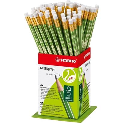 stabilo-greengraph-expositor-con-60-lapices-de-grafito-con-goma-mina-hb-22mm-100-madera-cultivada-de-forma