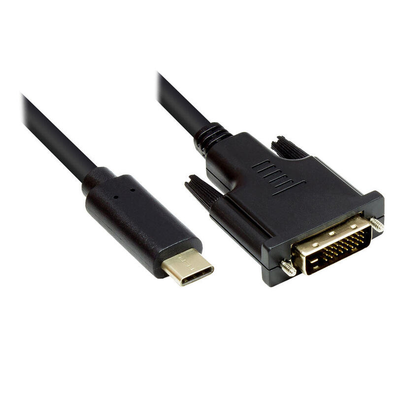 good-connections-adaptercable-usb-c-an-dvi-241-schw-2m