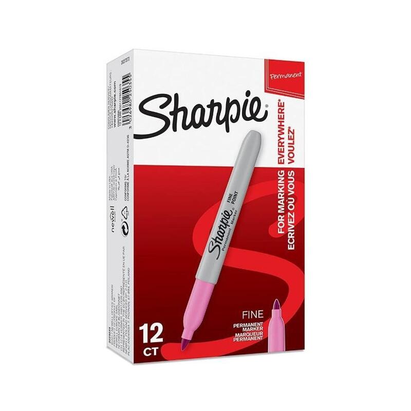 pack-de-12-unidades-sharpie-rotulador-permanente-fine-rosa
