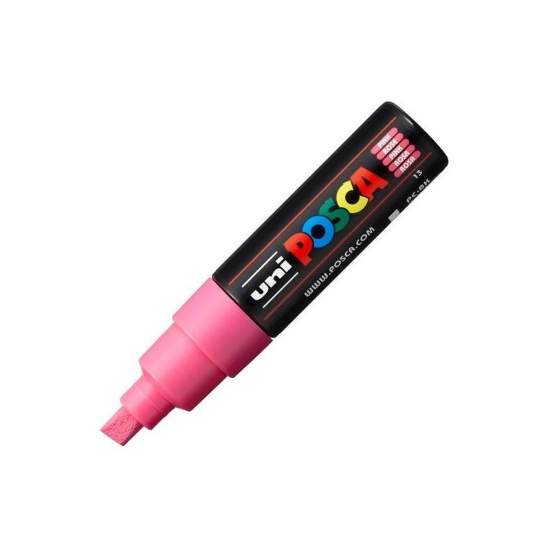 pack-de-6-unidades-posca-marcador-pc-8k-no-permanente-punta-biselada-80mm-rosa