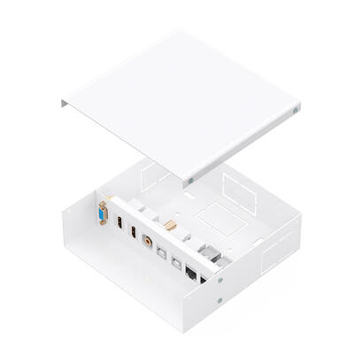 aisens-caja-de-conexiones-vgajack352xhdmi2xusb-b2xrj45-cat6a-stp-blanco