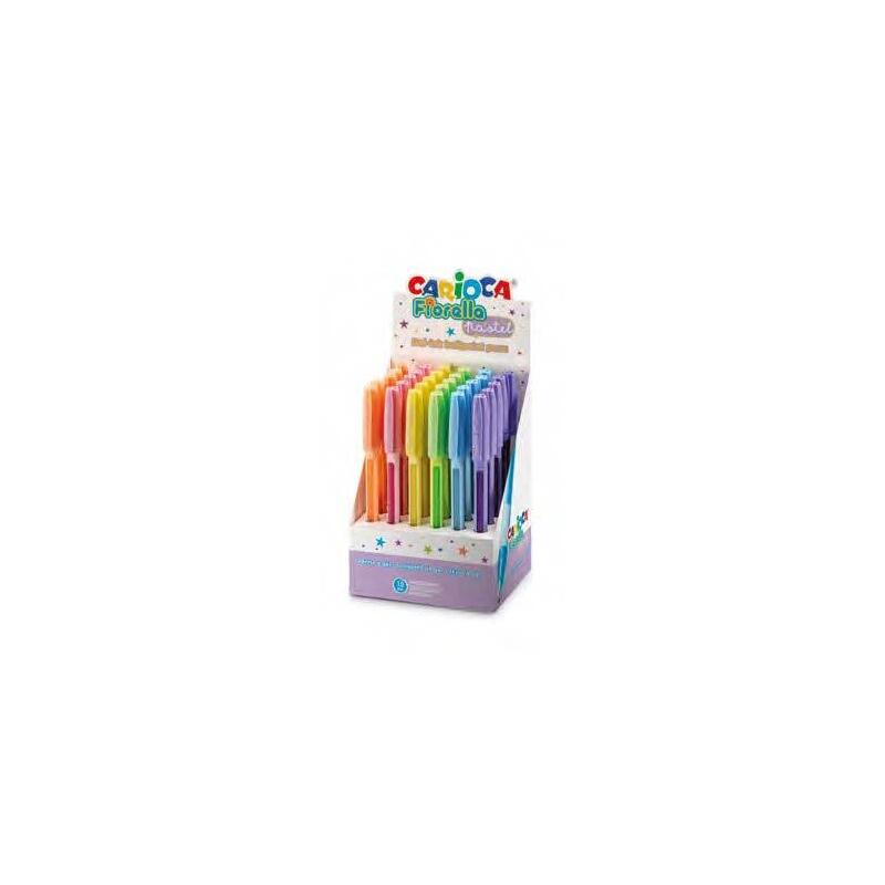 carioca-fiorella-expositor-con-30-boligrafos-de-colores-tinta-gel-punta-de-bola-1mm-cuerpo-transparente-pastel-