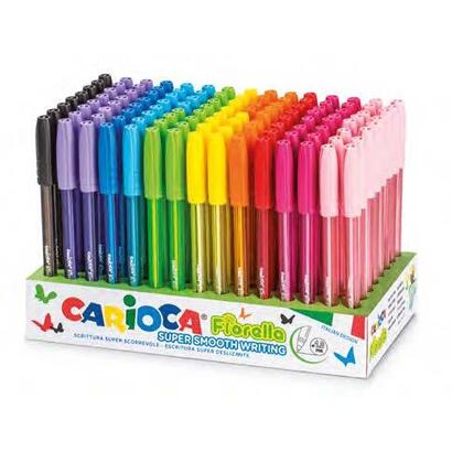 carioca-fiorella-expositor-con-120-boligrafos-de-colores-tinta-gel-punta-de-bola-1mm-cuerpo-transparente-de-colores