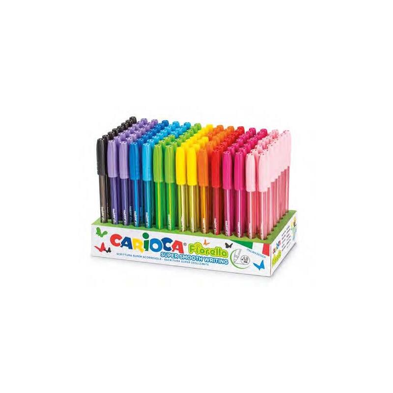 carioca-fiorella-expositor-con-120-boligrafos-de-colores-tinta-gel-punta-de-bola-1mm-cuerpo-transparente-de-colores