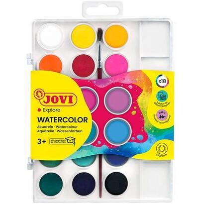 pack-de-12-unidades-jovi-acuarelas-en-pastillas-22mm-con-pincel-colores-surtidos-estuche-18-ud