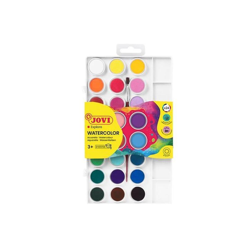 pack-de-12-unidades-jovi-acuarelas-en-pastillas-22mm-con-pincel-colores-surtidos-estuche-24-ud