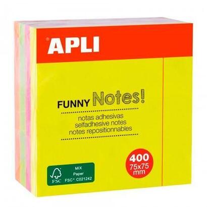 pack-de-48-unidades-apli-cubo-de-notas-adhesivas-funny-75x75mm-cubo-de-400h-colores-fluorescentes-surtidos
