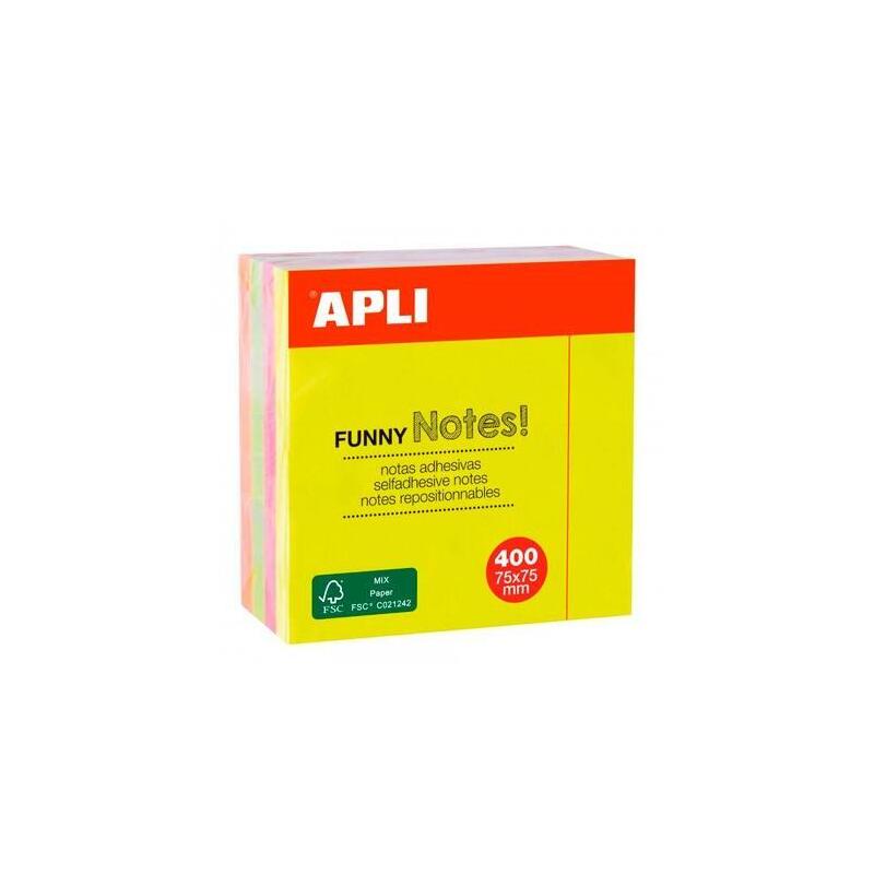 pack-de-48-unidades-apli-cubo-de-notas-adhesivas-funny-75x75mm-cubo-de-400h-colores-fluorescentes-surtidos