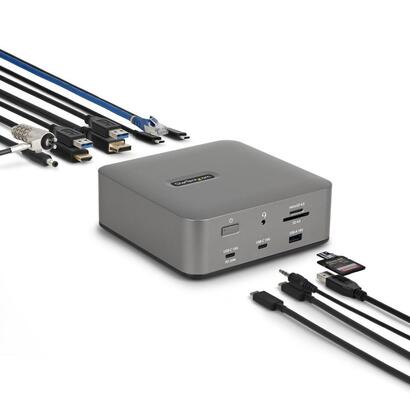 startechcom-215ue-tb5usb4dock-base-para-portatil-y-replicador-de-puertos-alambrico-thunderbolt-5-gris