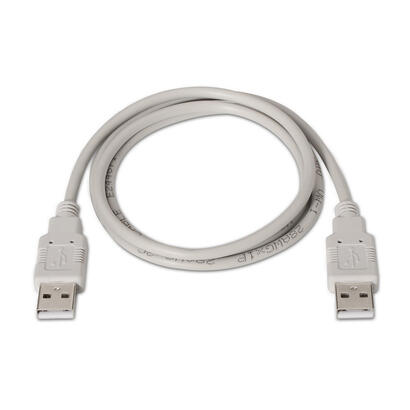 aisens-cable-usb-20-tipo-a-macho-a-a-macho-1m-beige