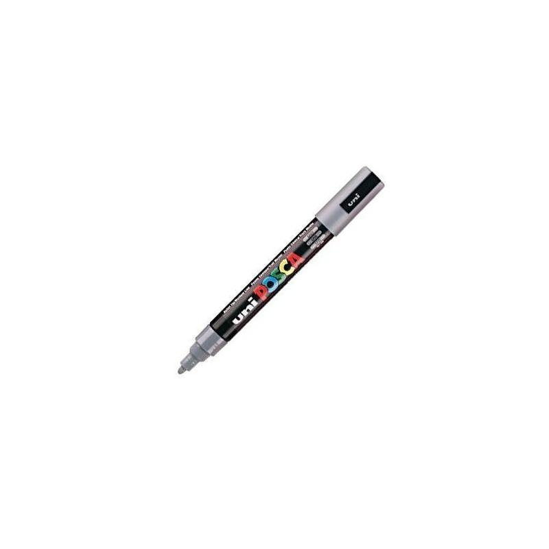 pack-de-6-unidades-posca-marcador-pc-5m-no-permanente-punta-forma-de-bala-18-25-mm-gris