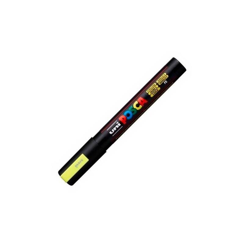 pack-de-6-unidades-posca-marcador-pc-5m-no-permanente-punta-forma-de-bala-18-25-mm-amarillo-fluor