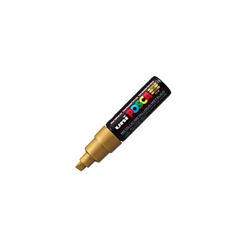 pack-de-6-unidades-posca-marcador-pc-8k-no-permanente-punta-biselada-80mm-oro-metalico