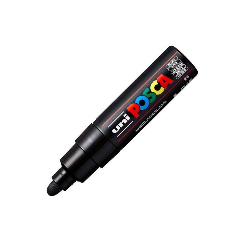 pack-de-6-unidades-posca-marcador-pc-7m-no-permanente-punta-forma-de-bala-45-55mm-negro