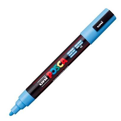 pack-de-6-unidades-posca-marcador-pc-5m-no-permanente-punta-forma-de-bala-18-25-mm-azul-cielo