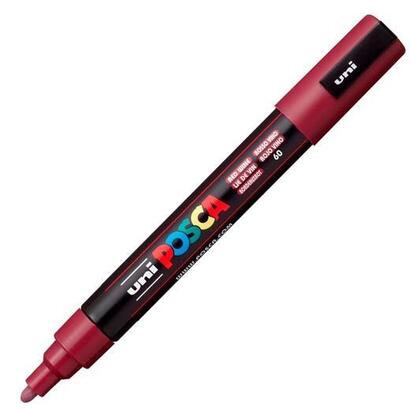 pack-de-6-unidades-posca-marcador-pc-5m-no-permanente-punta-forma-de-bala-18-25-mm-rojo-vino