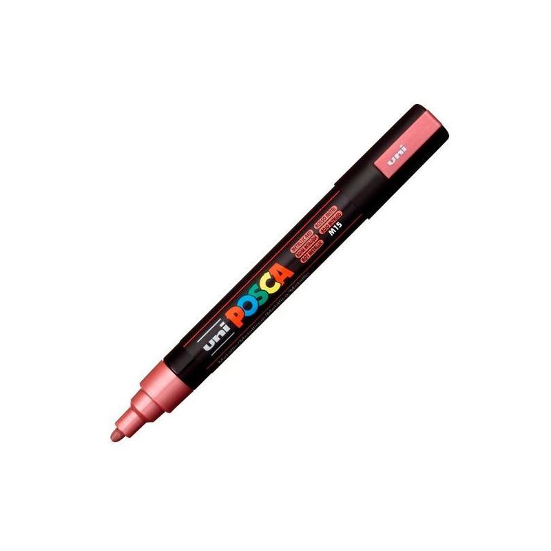 pack-de-6-unidades-posca-marcador-pc-5m-no-permanente-punta-forma-de-bala-18-25-mm-rojo-metalico