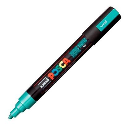 pack-de-6-unidades-posca-marcador-pc-5m-no-permanente-punta-forma-de-bala-18-25-mm-verde-metalico