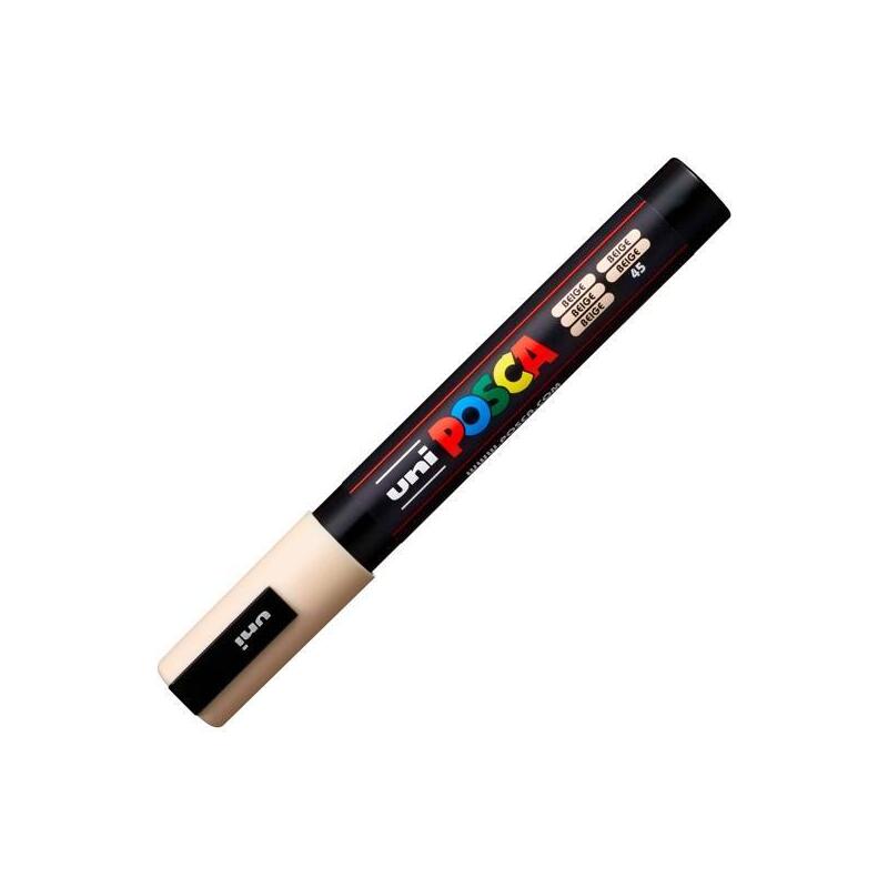 pack-de-6-unidades-posca-marcador-pc-5m-no-permanente-punta-forma-de-bala-18-25-mm-beige