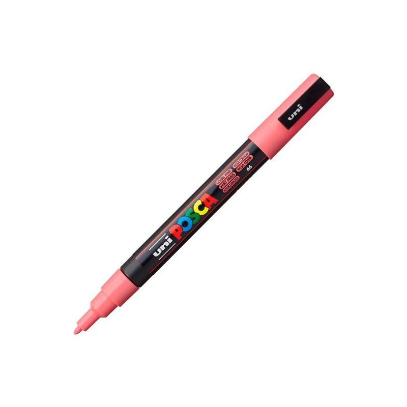 pack-de-6-unidades-posca-marcador-pc-3m-punta-conica-09-13-mm-rosa-coral