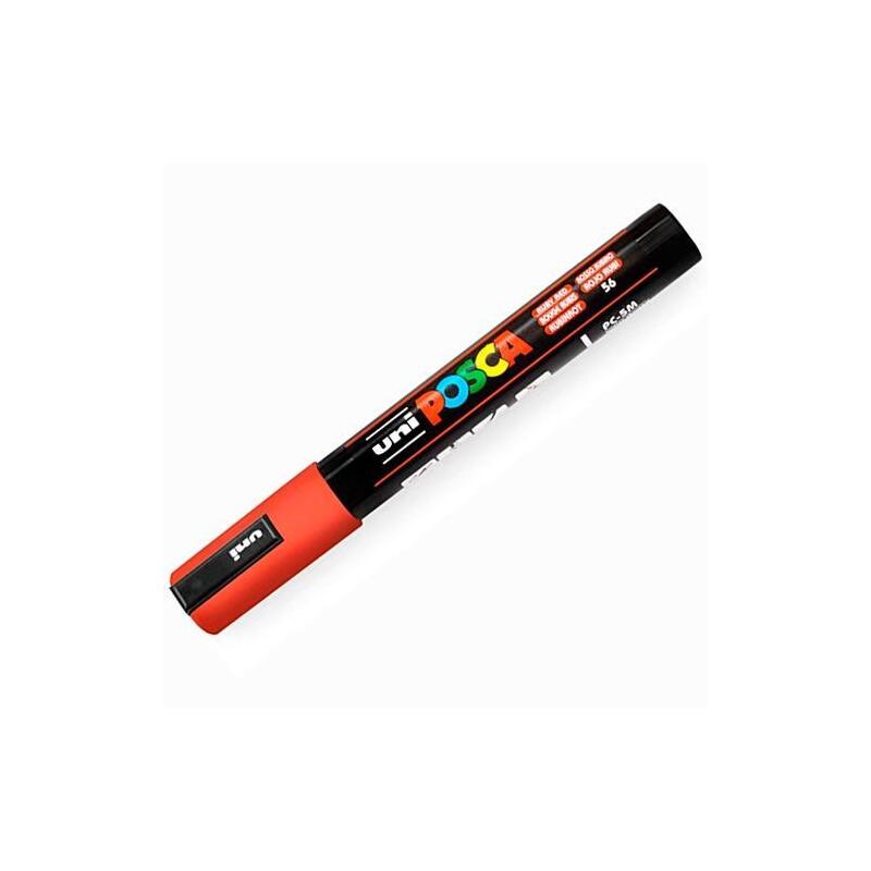 pack-de-6-unidades-posca-marcador-pc-5m-no-permanente-punta-forma-de-bala-18-25-mm-rojo-rubi