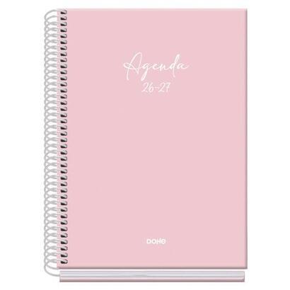 dohe-agenda-escolar-basic-serenity-a5-espiral-dp-carton-forrado-rosa-2026-2027