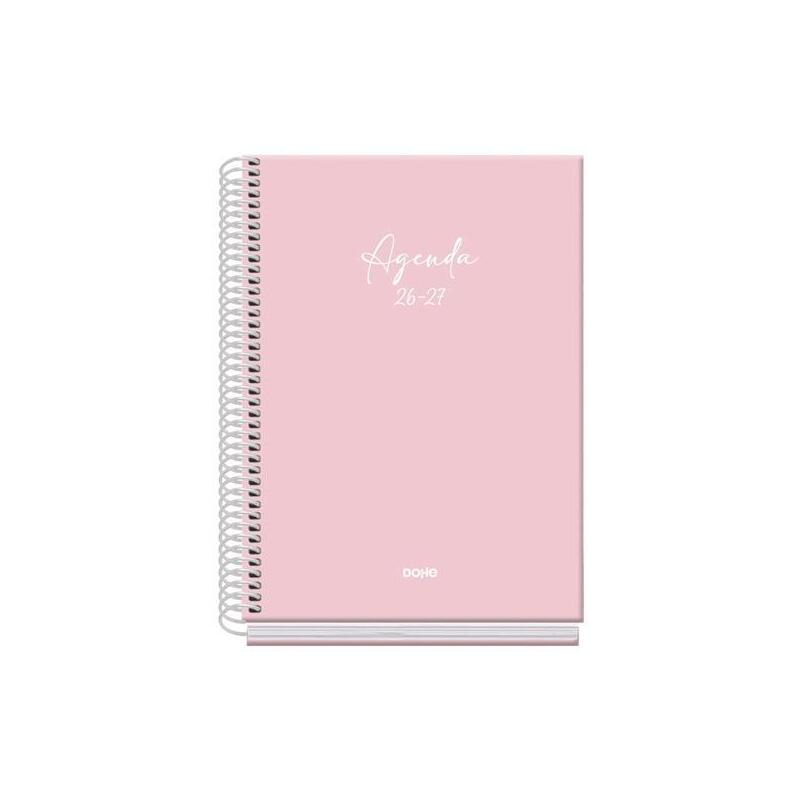 dohe-agenda-escolar-basic-serenity-a5-espiral-dp-carton-forrado-rosa-2026-2027