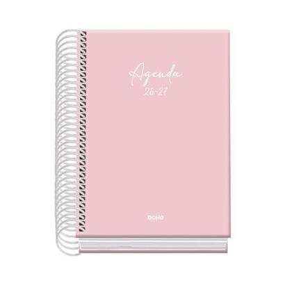 dohe-agenda-escolar-basic-serenity-a6-espiral-dp-carton-forrado-rosa-2026-2027