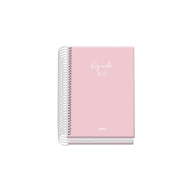 dohe-agenda-escolar-basic-serenity-a6-espiral-dp-carton-forrado-rosa-2026-2027