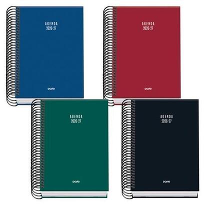 dohe-agenda-escolar-basic-colour-vibes-a6-espiral-dp-carton-forrado-colores-surtidos-2026-2027