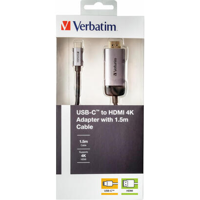 verbatim-cable-usb-c-31-hdmi-4k-15m-negro