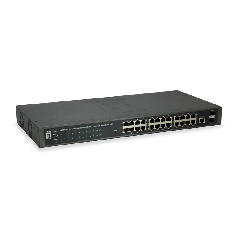 levelone-switch-24x-ge-gep-2651-2xgsfp-370w-24xpoe