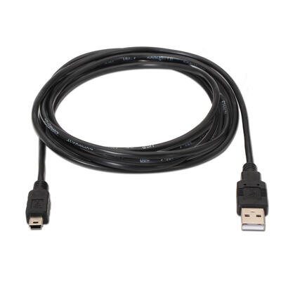 cable-usb-20-aisens-a101-0026-conectores-usb-tipo-a-machomini-usb-5-pines-3m-negro