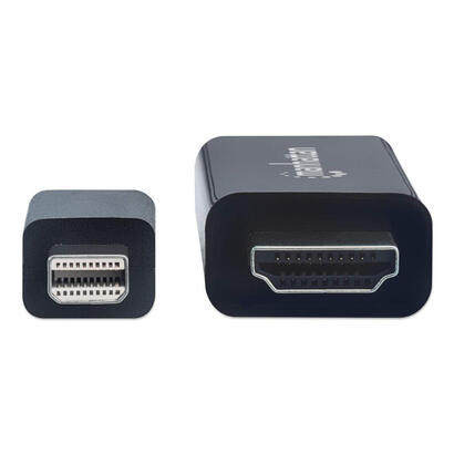 manhattan-153287-adaptador-de-cable-de-video-18-m-mini-displayport-hdmi-negro