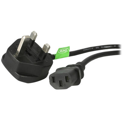 startechcom-pxt101uk-cable-de-transmision-negro-c13-acoplador